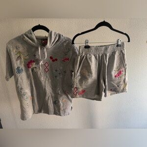 Johnny Was Gray Set with Luxurious Comfort